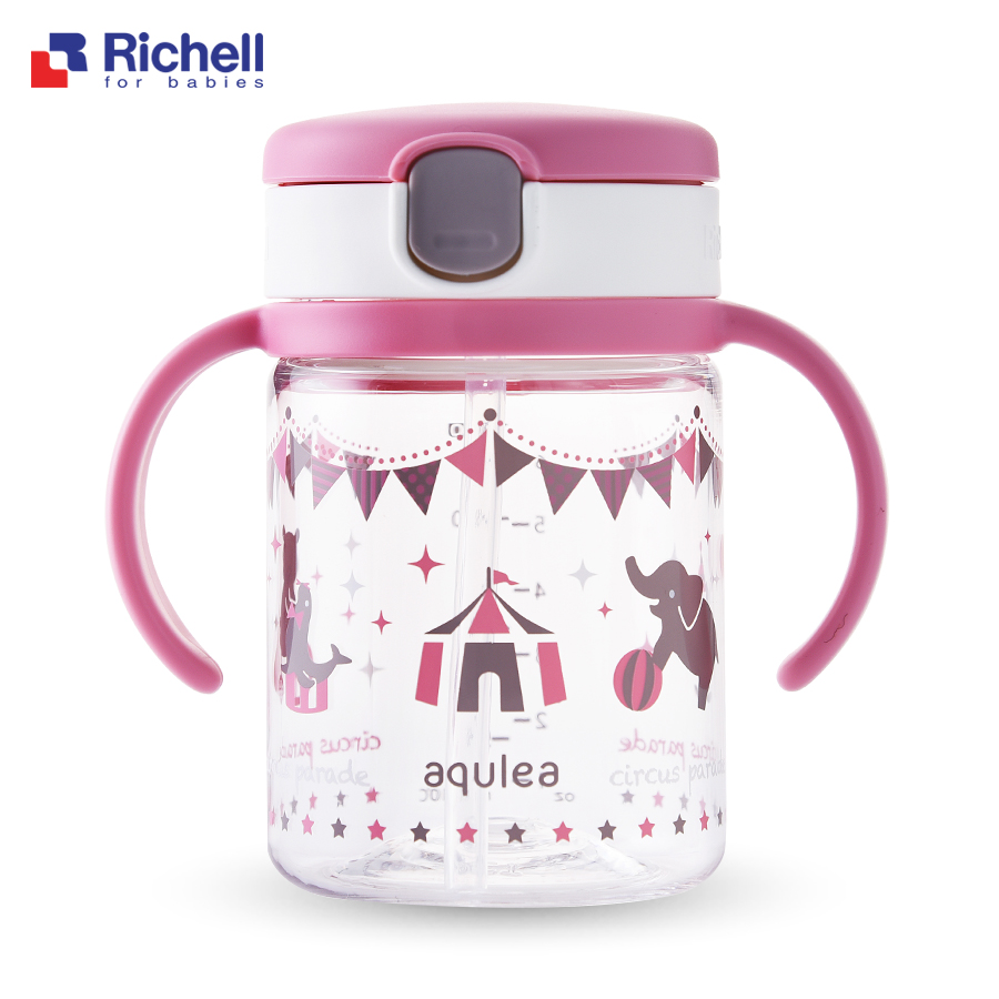 [THANH LÝ]Bình Ống Hút AQ RICHELL RC22013 Cho Bé (Nhiều Màu) Dung Tích 200ml - Phù hợp với bé trên 7 tháng tuổi