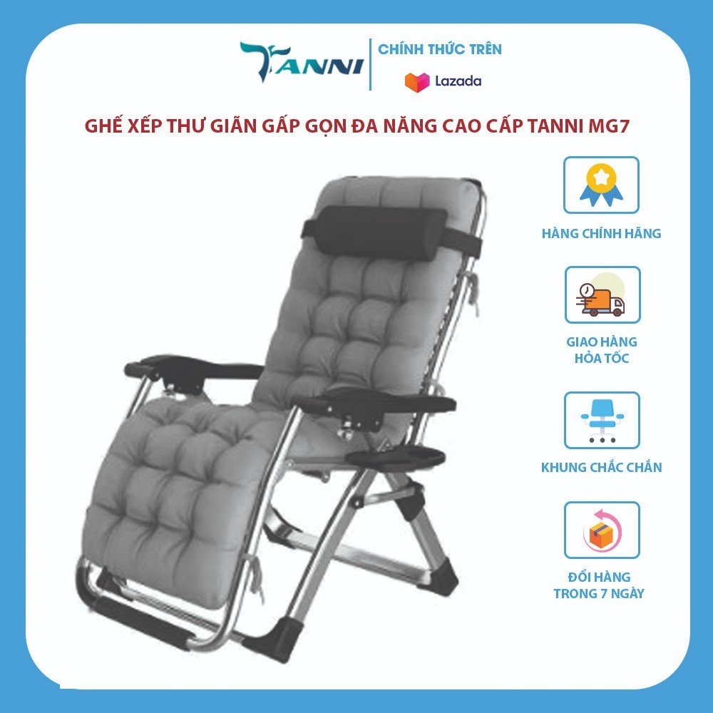 Ghế xếp thư giãn gấp gọn đa năng cao cấp tanni mg7, ghế thư giãn bập bênh nằm nghỉ ngơi đọc sách nhập khẩu