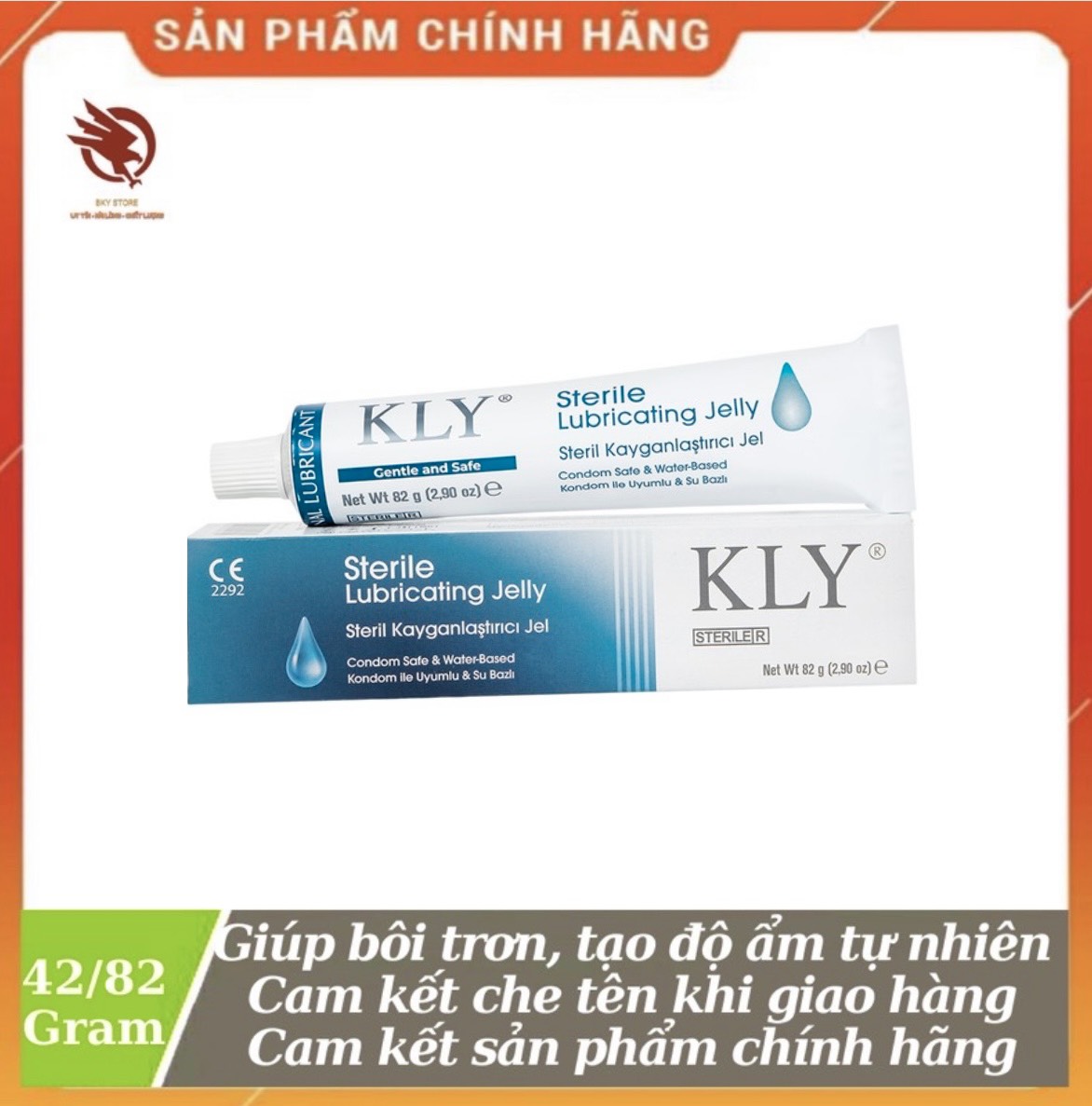 [ CHÍNH HÃNG ] - Gel bôi trơn gốc nước KLY, siêu an toàn, hiệu quả, nhập khẩu từ Thổ Nhĩ Kỳ - tuýt (42/82 ) gram