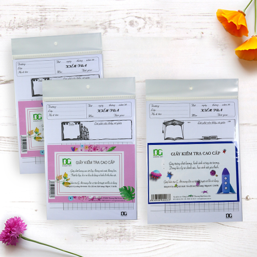Giấy kiểm tra 4 ô ly và kẻ ngang dày đẹp viết chữ đẹp, đường kẻ chính xác dễ dàng vẽ biểu đồ cho học sinh cấp 2 và cấp 3 (Bộ 3 xấp) Green Art - Hàng chính hãng