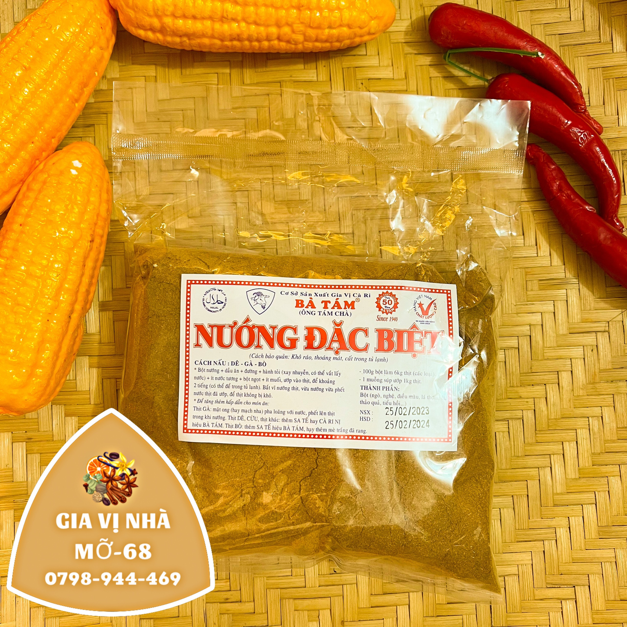 Bột gia vị ướp nướng đặc biệt bà tám - gói 500gr