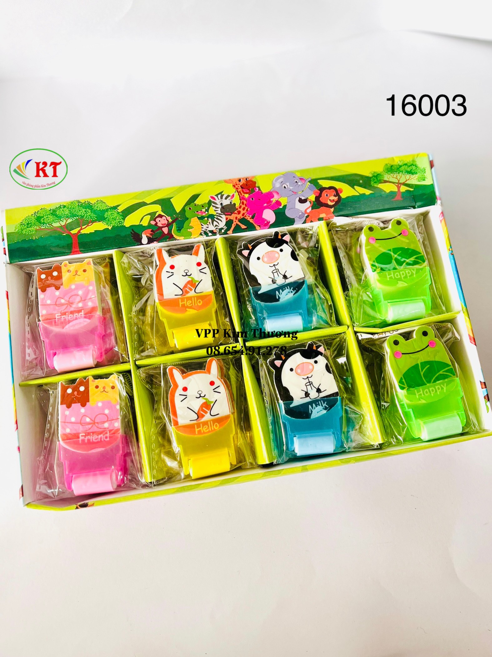 Compo 4 cục gôm lăn hình thú