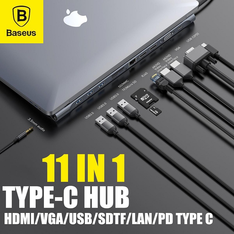Cổng Chuyển Đổi BASEUS 11 in 1 Đă Năng