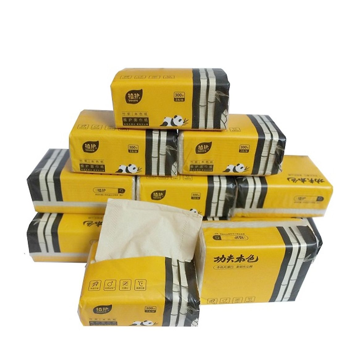 Thùng 30 gói giấy ăn gấu trúc Panda 300 tờ siêu dai