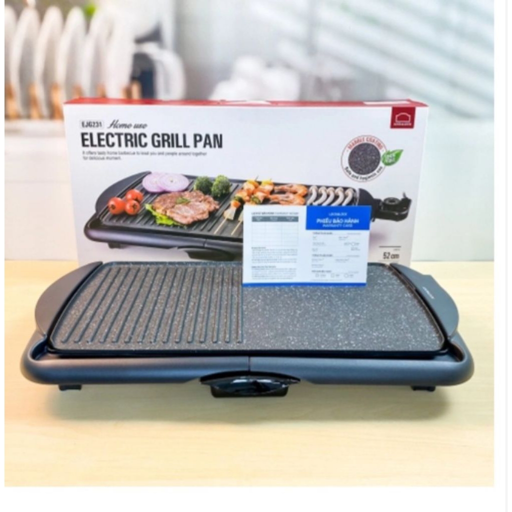 Bếp Nướng Điện LocknLock Electric Grill 5 Mức Nhiệt Điều Chỉnh 2000W Chính Hãng EJG231