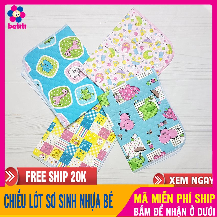 [Hoàn tiền 6%] [LOẠI BỀN] Chiếu Lót Sơ Sinh (SIZE VỪA) 2 Lớp Chống Thấm, Mềm Mại, Độ Bền Cao - Chiếu Lót Nhựa, Chiếu Chống Thấm Cho Bé Sơ Sinh, Miếng Lót Sơ Sinh, Miếng Chống Thấm Cho Trẻ Nhỏ BETITI - Chieu Lot Nhua Be