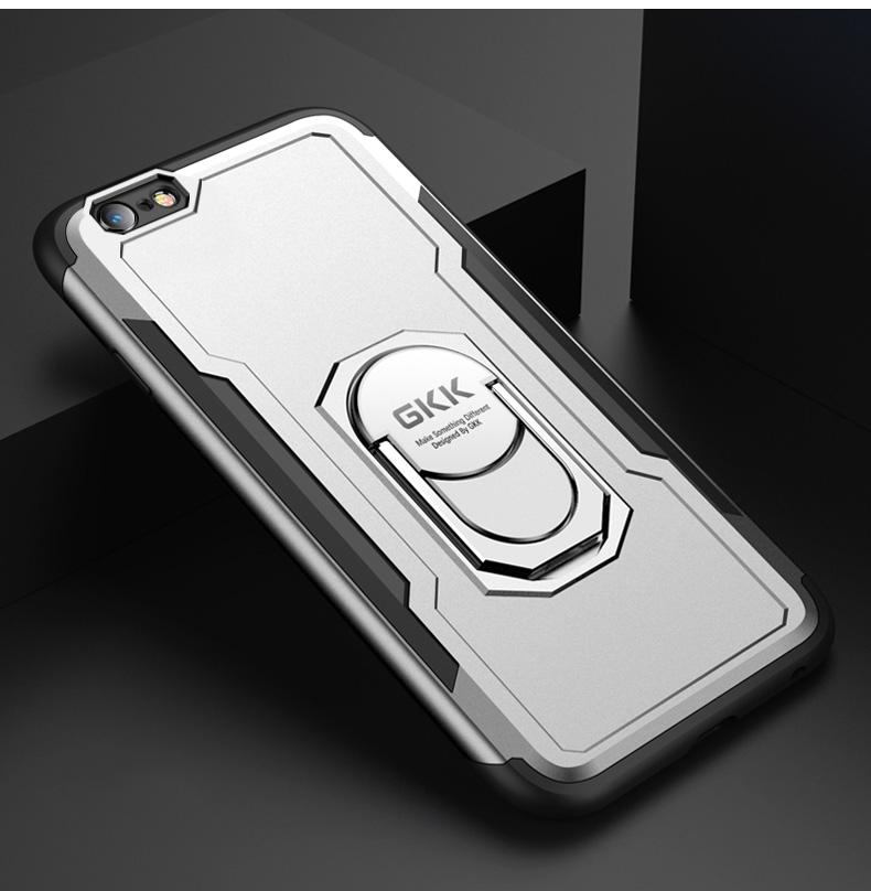 Ốp lưng GKK kèm Iring áo giáp bảo vệ 360 dành cho Iphone 6 plus / 6s plus