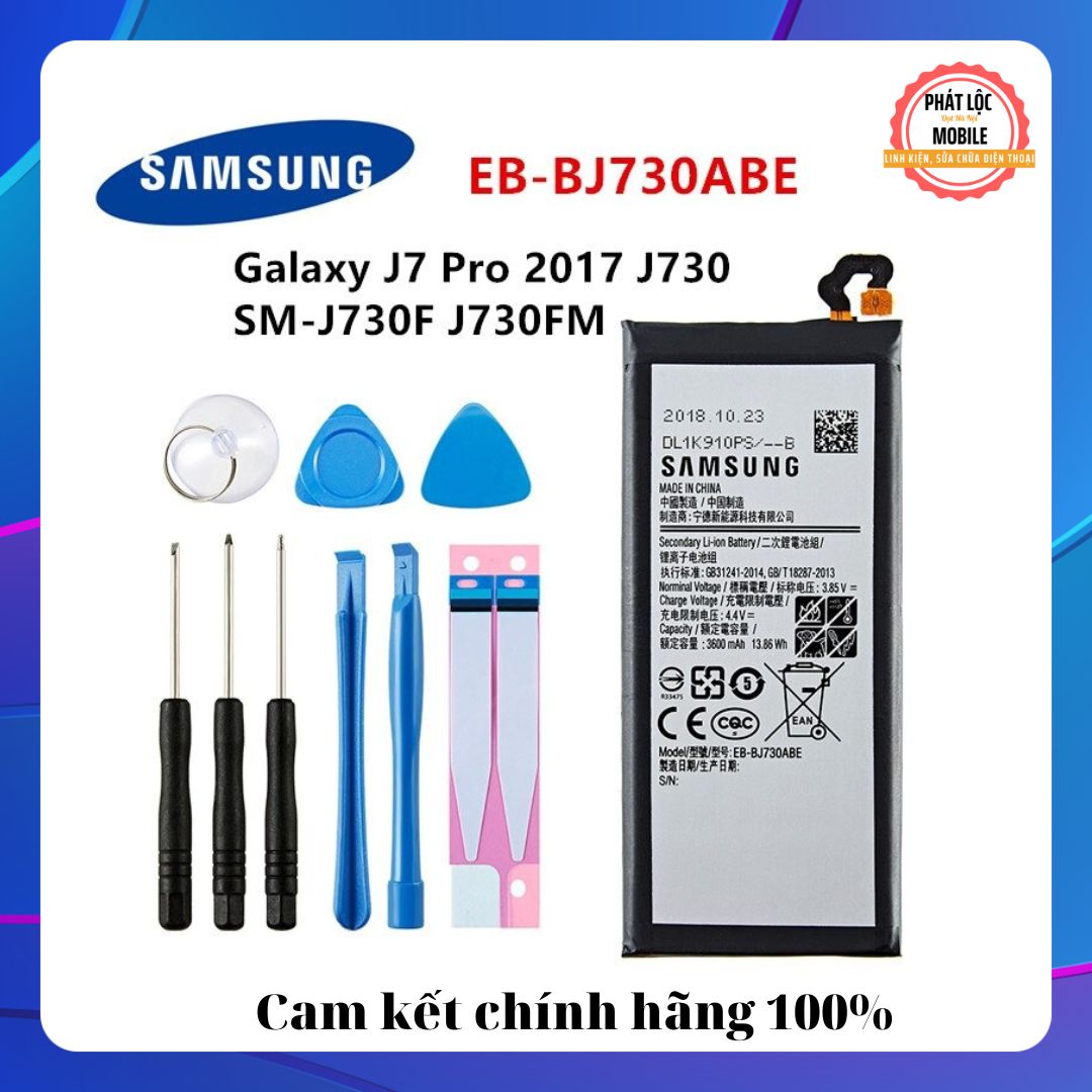 Pin samsung galaxy j7 pro/ j730/ a7 2017/ a720 zin chính hãng samsung sản xuất, bảo hành 3 tháng, tặng kèm bộ tua vít mở máy