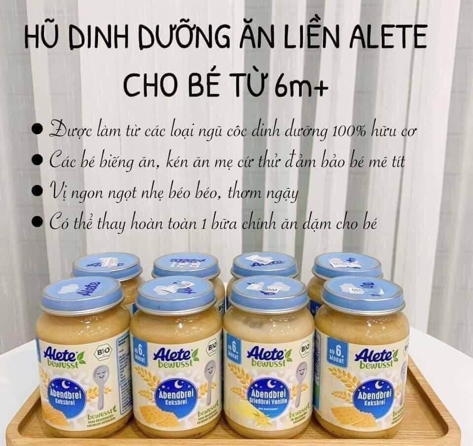 Hũ dinh dưỡng ALETE, Ngũ cốc dinh dưỡng ăn liền Alete ĐỨC 190g cho bé từ 6 tháng