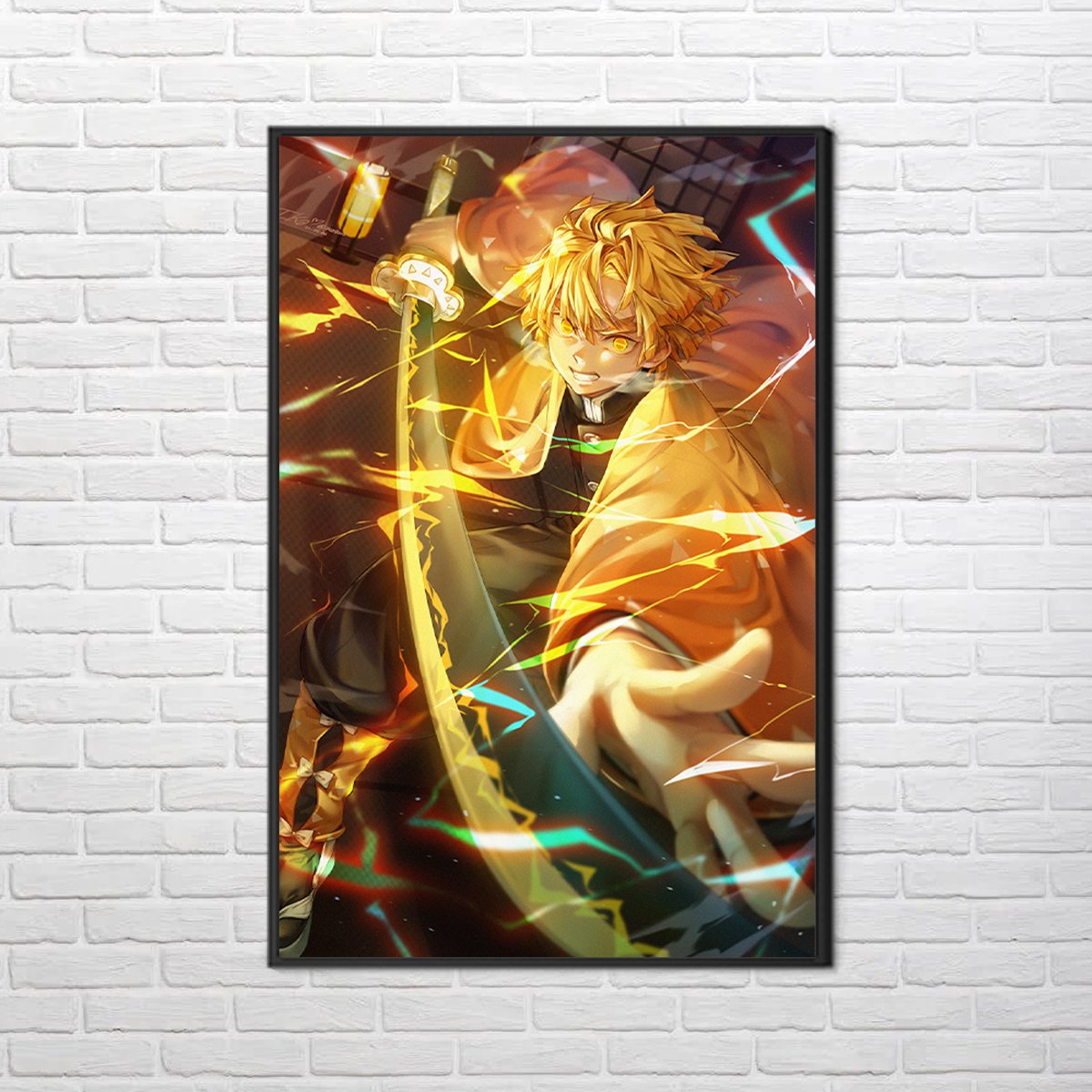 Tranh Canvas Anime Kimetsu No Yaiba, Treo tường in theo yêu cầu - Zenitsu Agatsuma 01 - Tranh Đơn 40x60