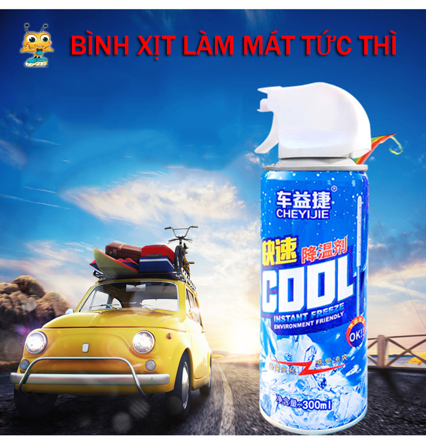Bình xịt làm mát, bình xịt làm mát tức thì, bình xịt làm lạnh nhanh - bình xịt làm mát tức thì làm mát cơ thể, không khí, máy móc, nội thất ô tô nhanh chóng - xua tan cái nóng ngay tức thì