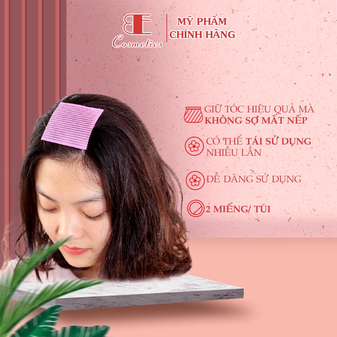 Combo 6 miếng dán giữ tóc, miếng dán tóc khi trang điểm, rửa mặt , Ebi Cosmetics
