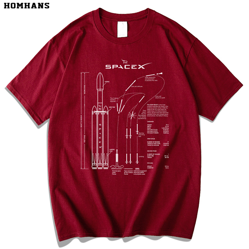 Spacex Starship Blueprint T Shirt Men 100 Cotton Fun T-shirts O Neck Tees Short Sleeve Clothing 4xl 5xl - T-shirts - AliExpress