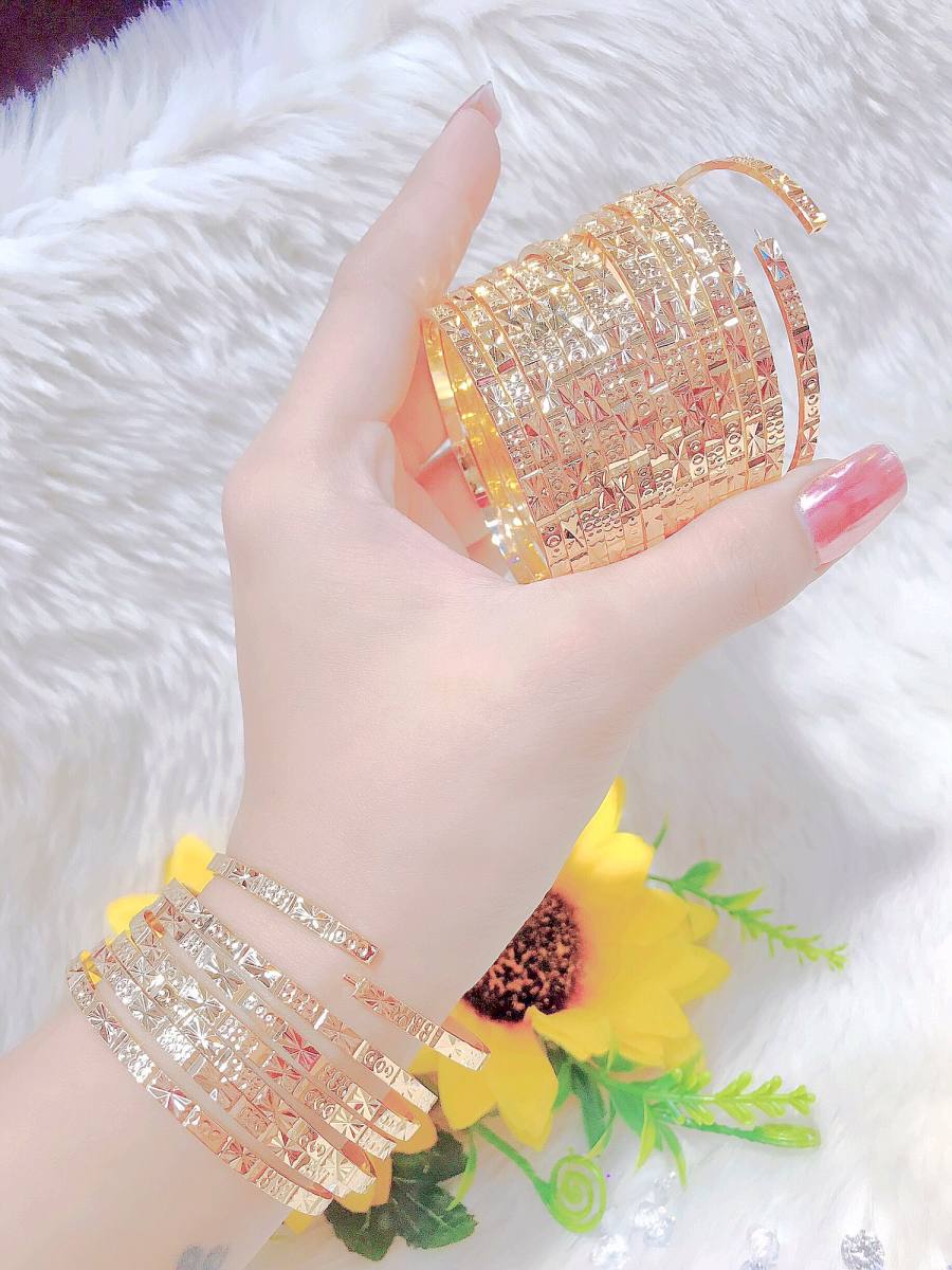 Vòng Ximen Titan mạ Vàng 18k Cao Cấp (Có 04 Size) X.V.U005-60 – vong ximen, vòng ximen vàng 18k, bộ vòng ximen, vòng ximen đẹp, vòng ximen giá rẻ, vòng ximen xoắn, vòng ximen nữ, vòng ximen 18k, vòng ximen nên đeo mấy chiếc, ximen vàng 18k