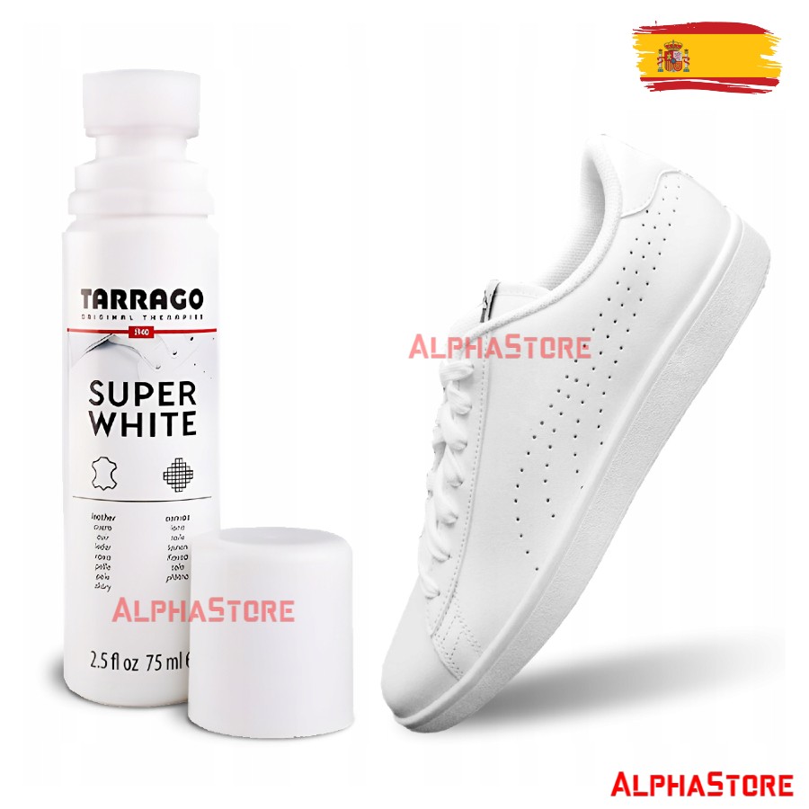 Xi Đánh Giày Trắng Dạng Kem, Kèm Mút Tarrago Super White 50ml - Xi Trắng Đánh Giày Sneaker, Thể Thao, Đồ Da, Túi Xách