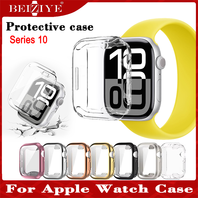 Vỏ đồng hồ for apple watch series 10 9 8 7 6 5 4 SE 49mm 41mm 45mm 40mm 44mm 42mm 46mm Vỏ bảo vệ TPU HD Clear Ultra-Thin Cover for iwatch ultra ultra 2 49mm Screen Protector Cover acceccories
