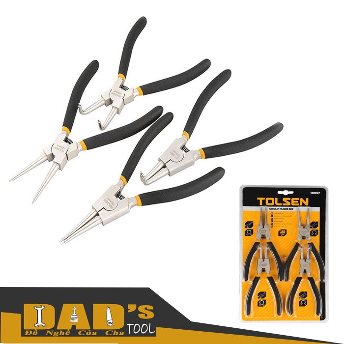 Bộ 4 cây kềm phe 7''/180mm tolsen 10097