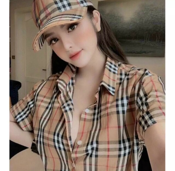 Áo sơ mi nữ kẻ bbr tay ngắn vải mềm mịn cao cấp( SHOP ĐẢM BẢO CHẤT LƯỢNG XỊN XÒ )