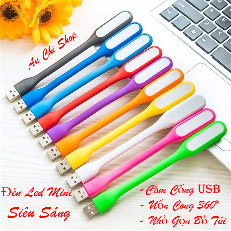Đèn led mini USB siêu sáng, Đèn đọc sách, Đèn ngủ, Đèn rọi bàn phím có cổng USB tiện lợi