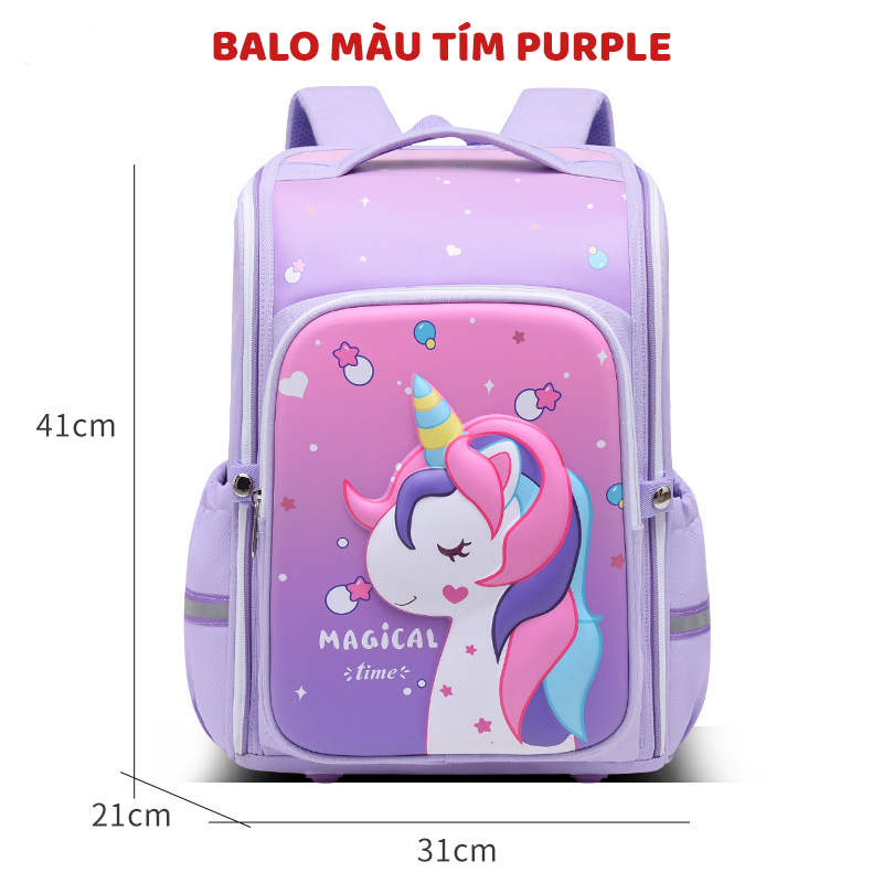Balo đi học in hình cho bé trai và bé gái, chống thấm nước, ngăn chứa rộng