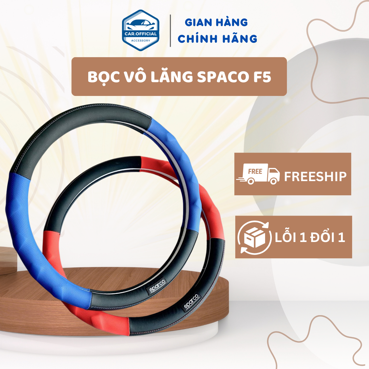 Bọc vô lăng - Bọc vô lăng sparco cao cấp chất lượng tốt phong cách thời trang, lịch lãm.