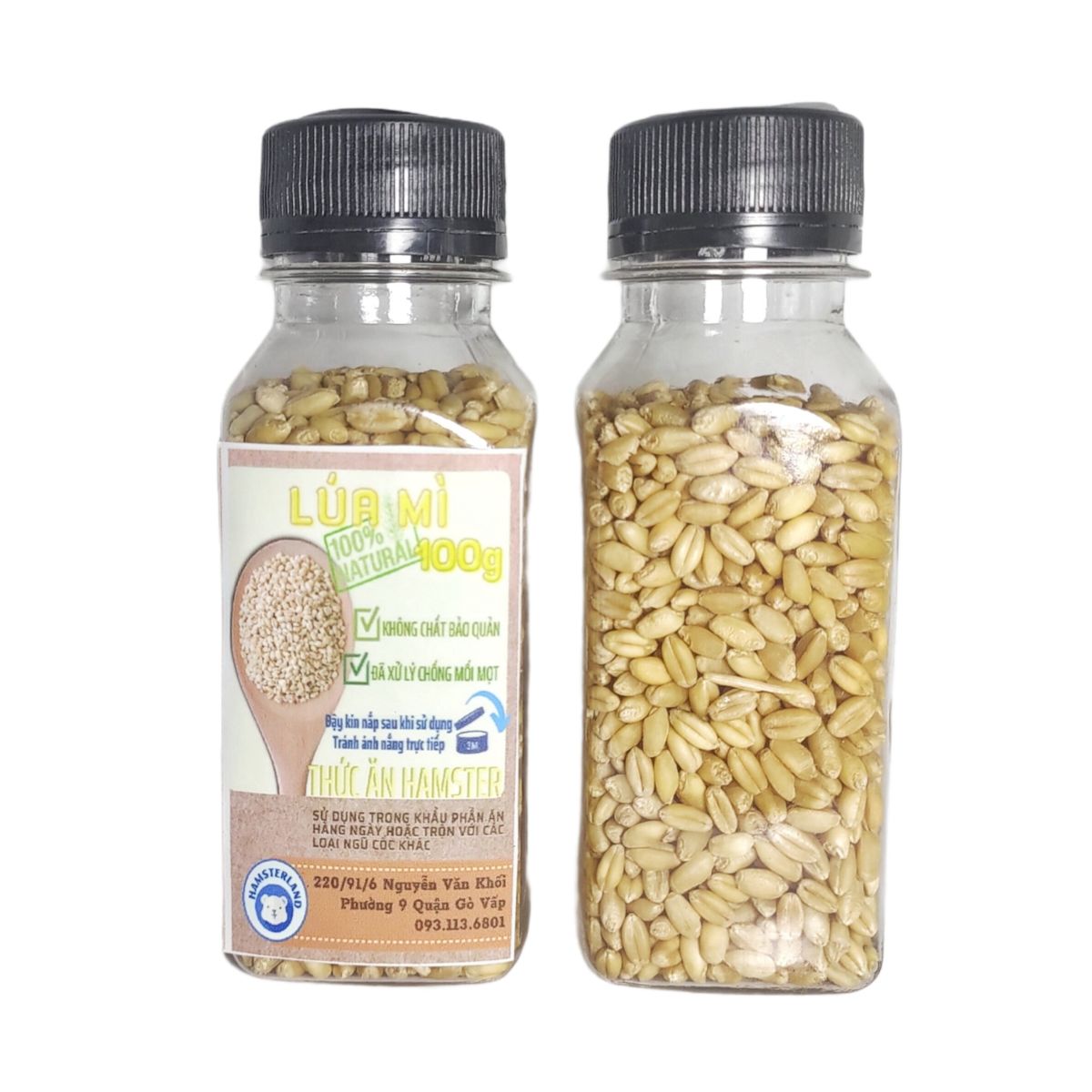 Lúa mì chai nhỏ 100g - thức ăn cho chuột hamster ngũ cốc dinh dưỡng hamster sóc thỏ bọ ú