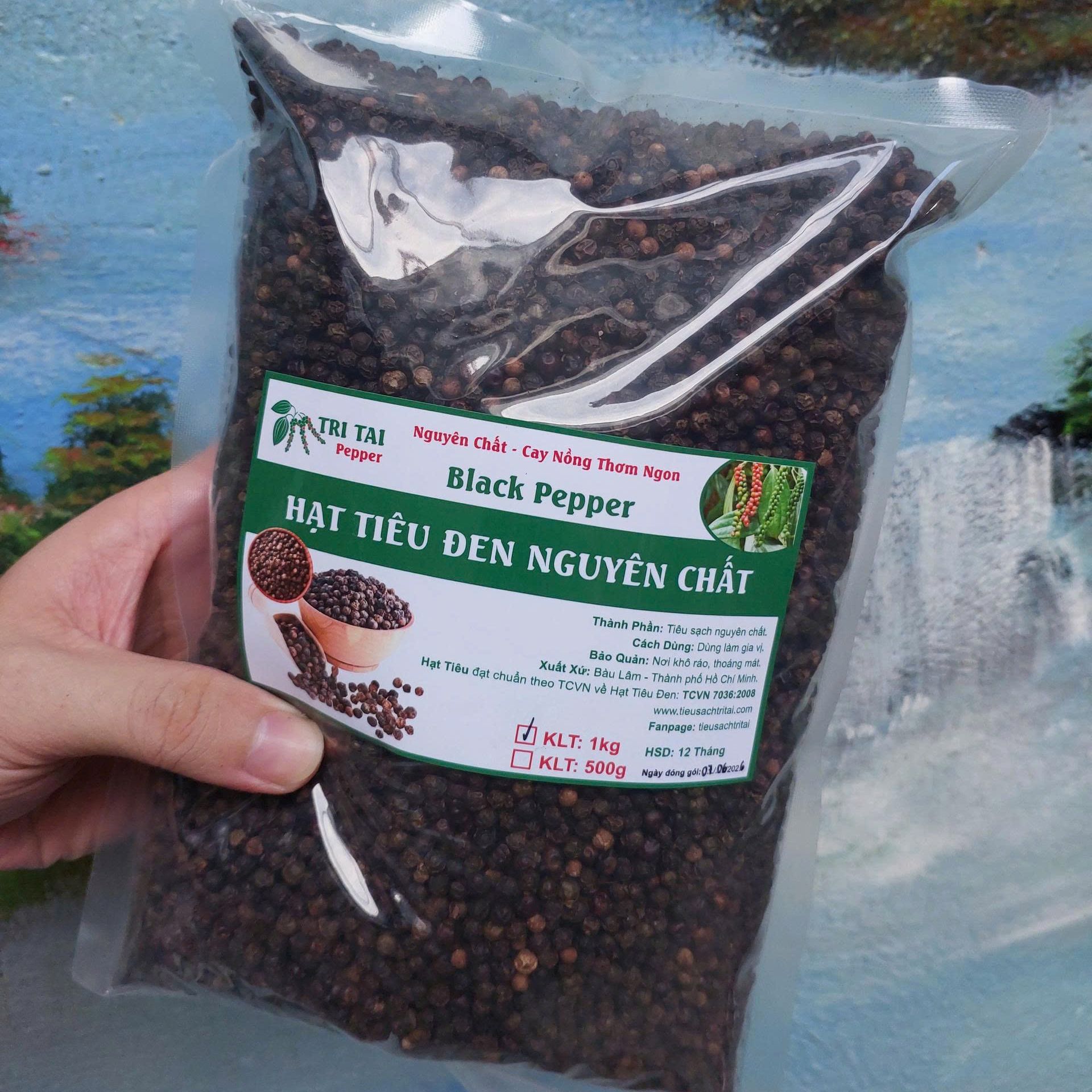 1Kg Hạt Tiêu Đen Nguyên Chất, Hàng chất lượng, không tạp chất, Cay thơm nồng
