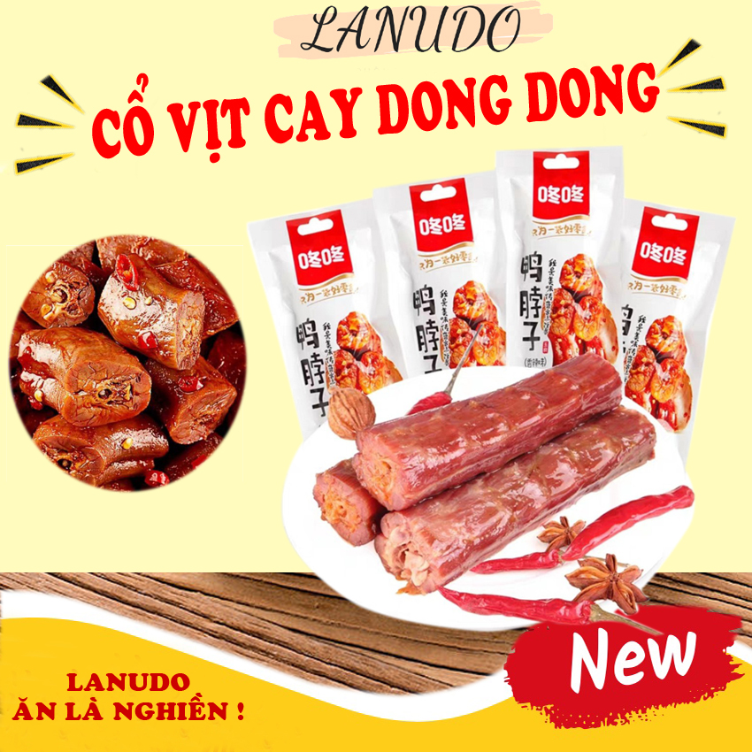 Cổ vịt cay ❤️ Cổ vịt cay Trùng Khánh  Dong Dong 50g siêu to siêu ngon