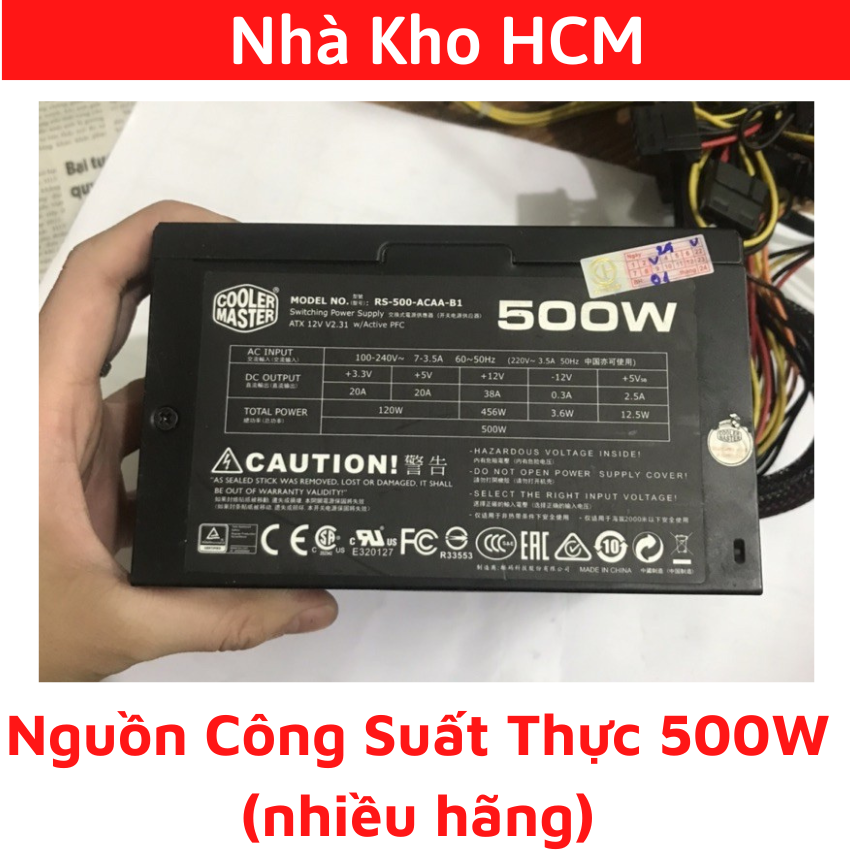 Nguồn công suất thực 500w - hàng thanh lý quán net - bảo hành 2 tháng