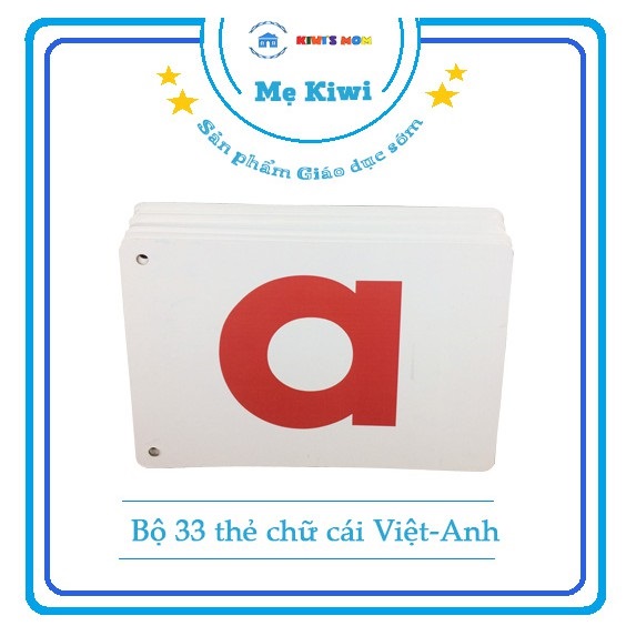 Bộ thẻ chữ cái - 32 thẻ - in 2 mặt