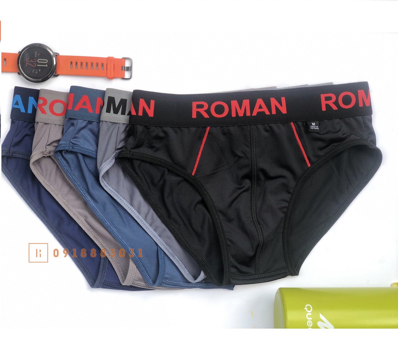Combo 5 quần lót nam cao cấp thun lạnh thoáng khí đai lớn 4cm