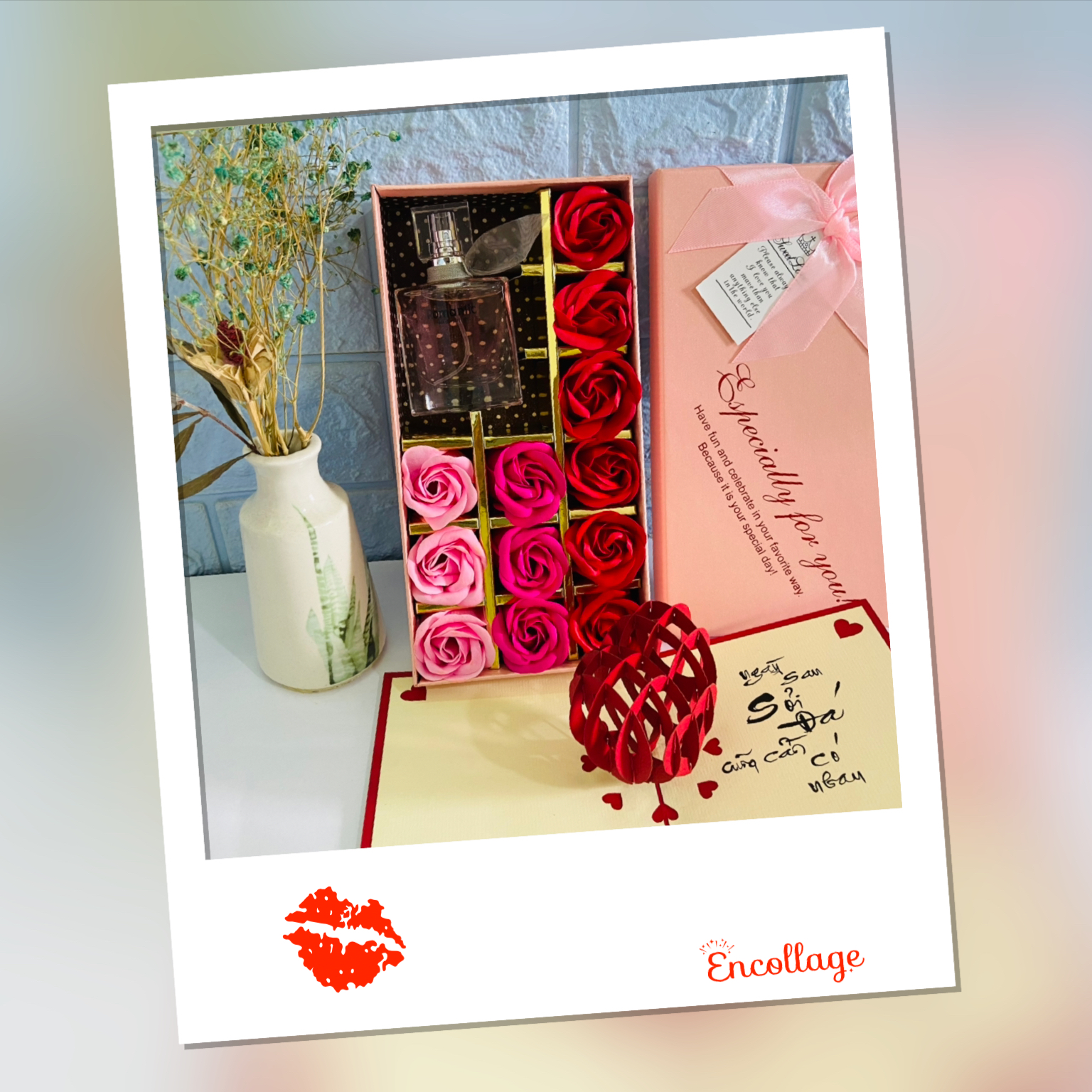[HCM]Combo quà tặng 14/2,8/3 ngày lễ sinh nhật kỷ niệm nước hoa trong hộp hoa hồng . ( tặng kèm 1 bao lì xì may mắn đầu xuân)