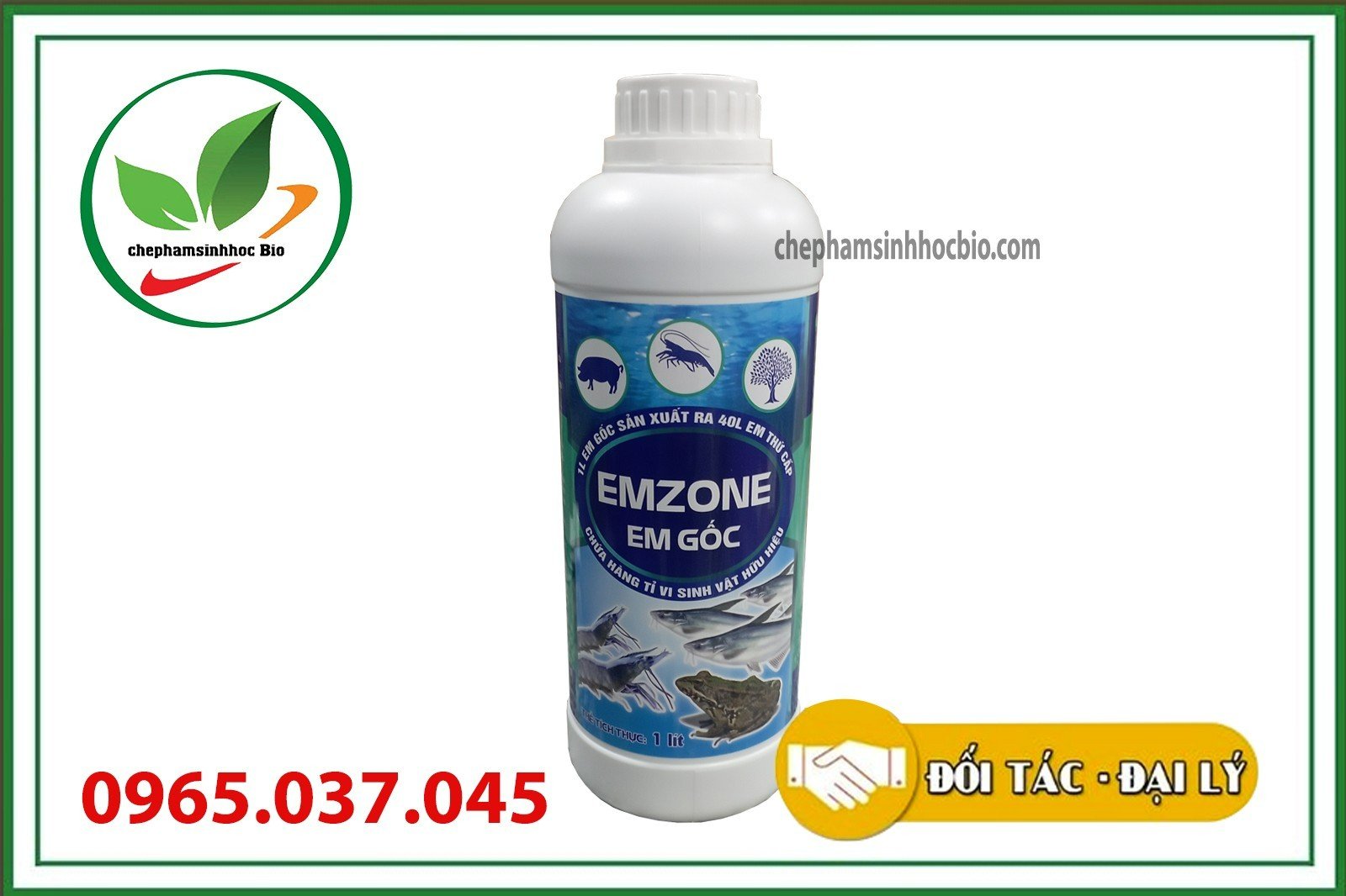 Chế phẩm sinh học EM GỐC - Emzone. Ủ các rác thải hữu cơ ,  đậu tương, phân cá, trùn quế… làm phân bón.Chai 1l