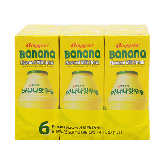Lốc 6 hộp sữa chuối binggrae hàn quốc hộp 200ml