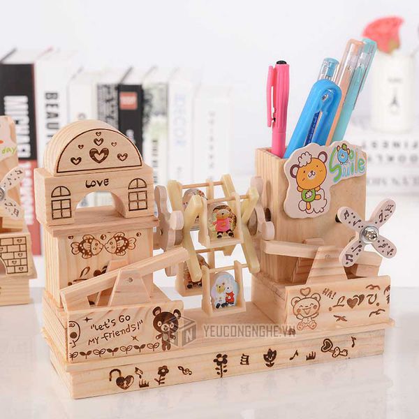 [HCM]HỘP ĐỰNG BÚT BẰNG GỖ CÓ NHẠCHộp đựng bút viết bằng gỗ có nhạc hộp đựng bút hộp đựng bút bằng gỗ