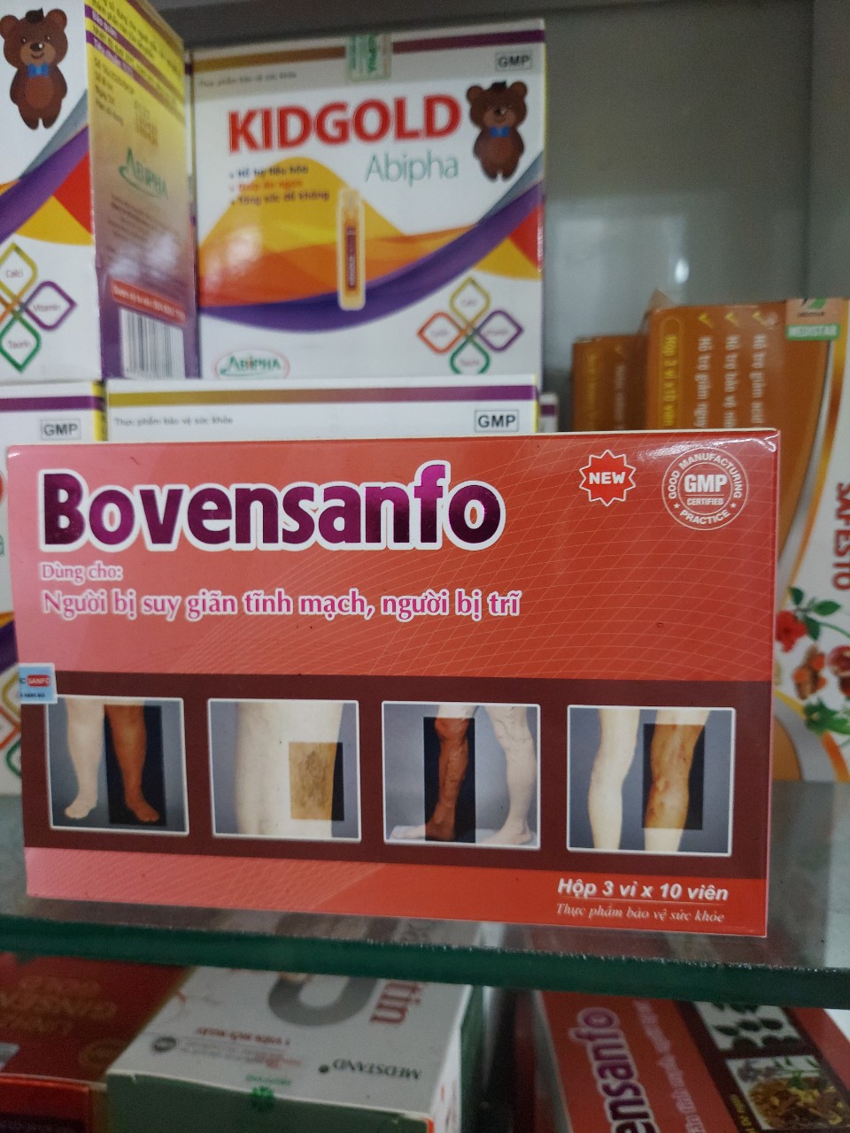 Bovensanfo (boven sanfo)-dùng cho người suy giản tĩnh mạch.