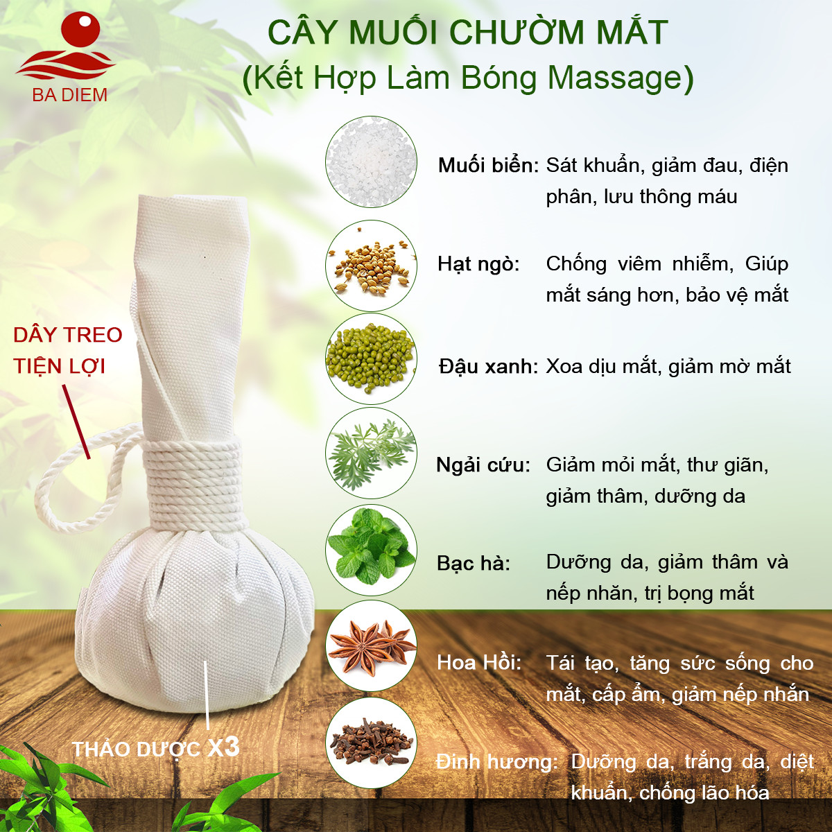 Cây muối thảo dược chườm mắt | cây muối chườm mắt thảo dược, cây chườm mắt thảo dược - shop bechit