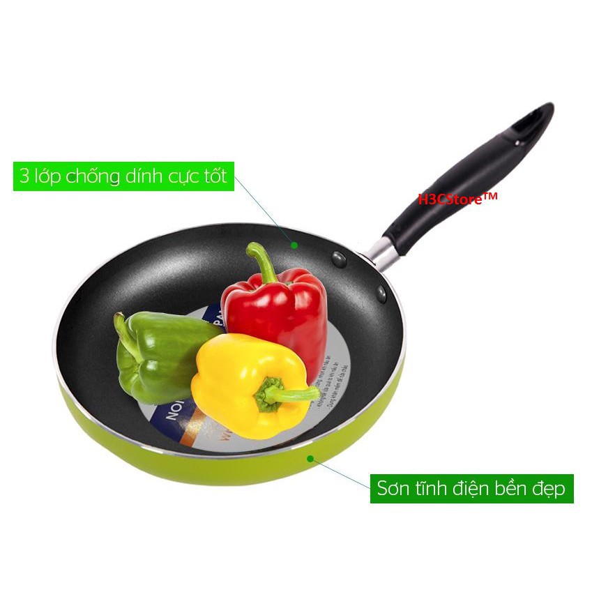 Chảo chống dính hợp kim nhôm cv house đủ cỡ 18cm đến 30cm