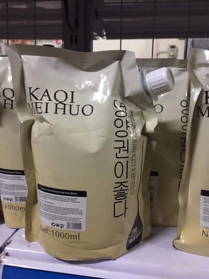 Tặng Mũ Ủ - Dầu Ủ Hấp Phục Hồi Tóc Kaqi Mei Hou Hàn Quốc 1000ML