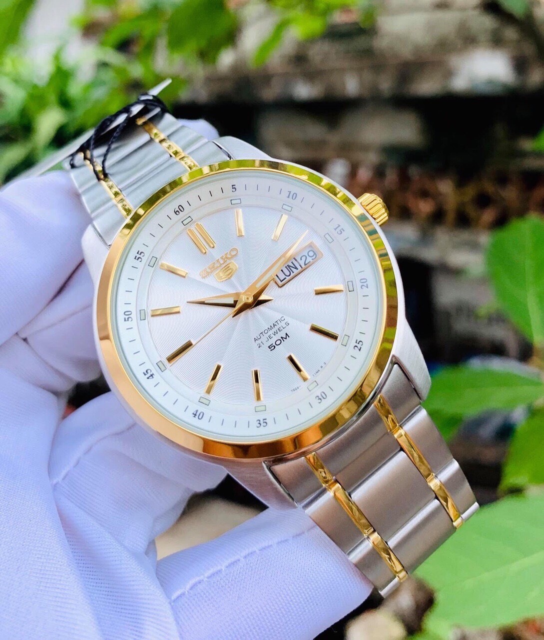 { ĐỒNG HỒ BẢO TÍN SHOP SỊN } Đồng Hồ Seiko 5 Jewels Dây Demi Lịch Lãm Bảo Hành 18 Tháng