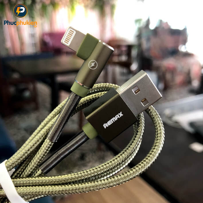 Dây sạc iPhone chính hãng Remax 119i mẫu cáp sạc iPhone thế hệ mới hỗ trợ sạc nhanh 2.4A thiết kế chống đứt rối gậy gập truyền tải dữ liệu tốc độ cao