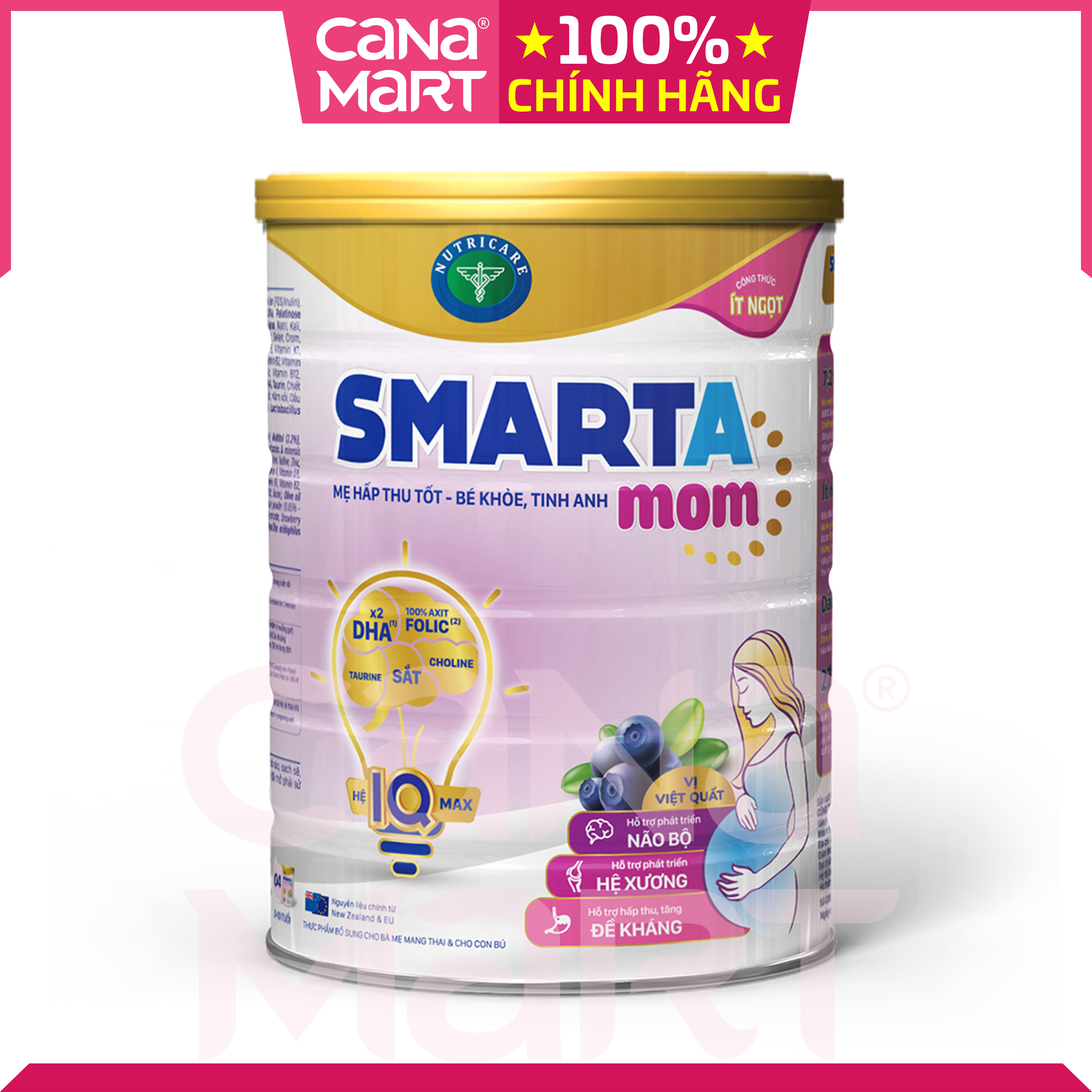 Sữa bột Nutricare Smarta Mom cho phụ nữ mang thai, tiểu đường