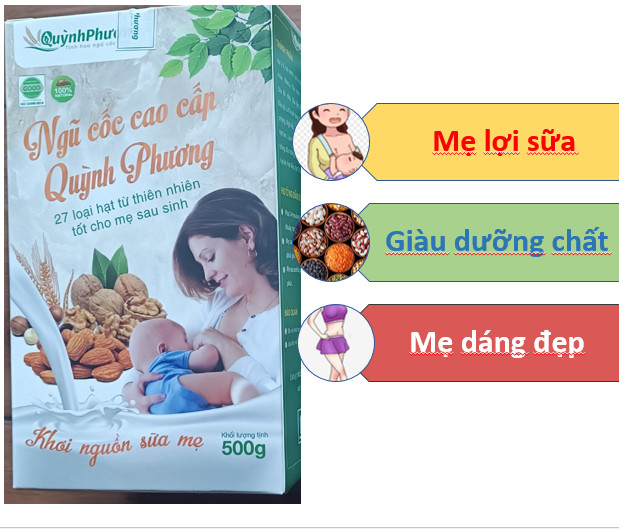 Bột ngũ cốc cho mẹ, ngũ cốc cho bà đẻ, ngũ cốc lợi sữa, ngũ cốc hạt bổ sung hạt dinh dưỡng bổ sung dưỡng chất lợi sữa sau sanh hộp 500gr
