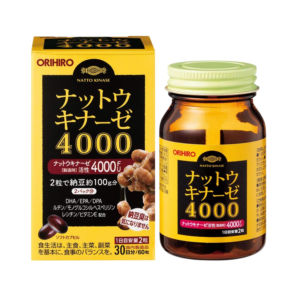 Viên uống hỗ trợ phòng chống đột quỵ và tai biến Nattokinase Orihiro
