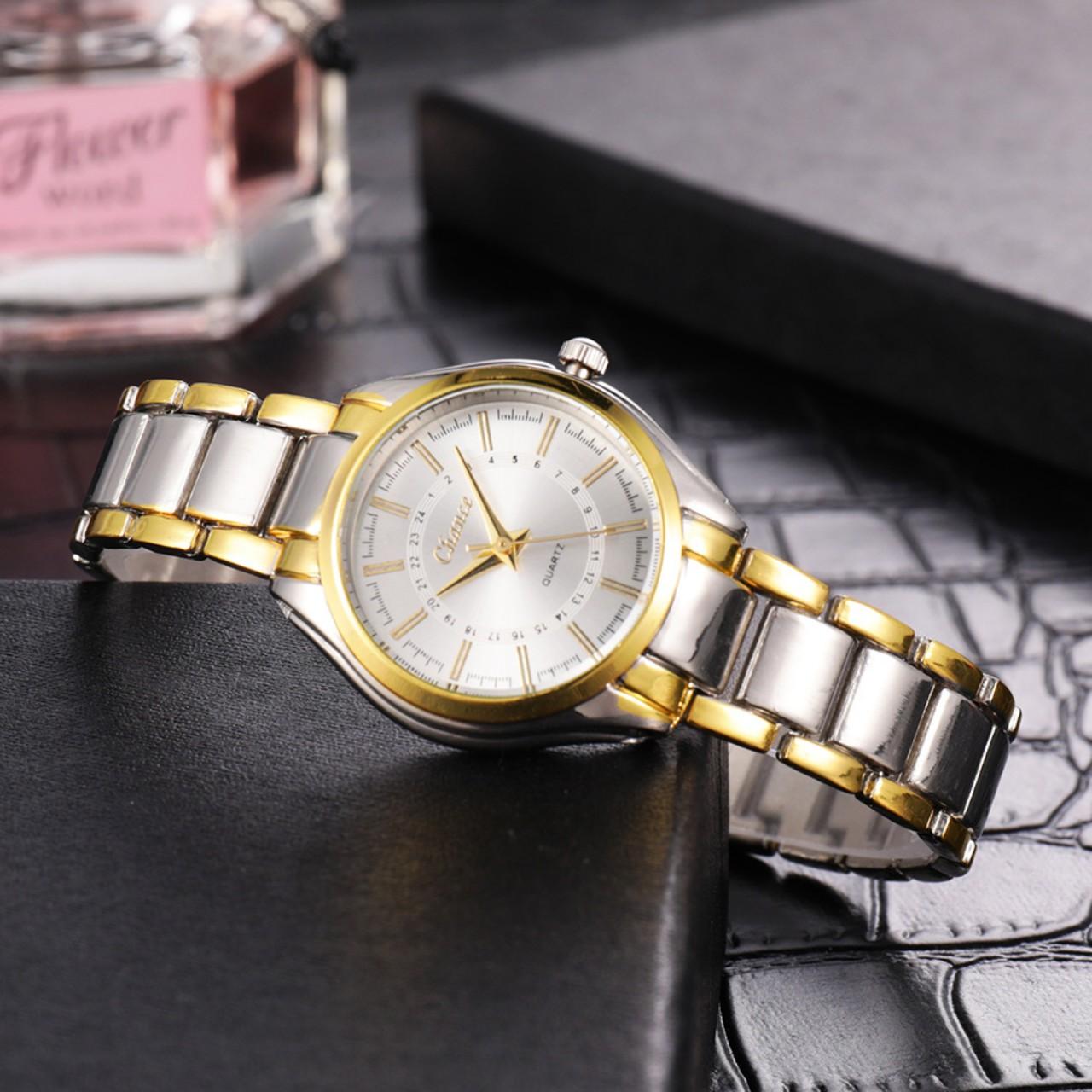 Đồng hồ Nữ giá rẻ thời trang Chance chống nước tốt  chất liệu dây thép kiểu máy quartz