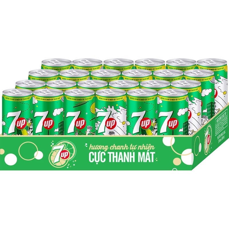 Thùng 24 lon 7UP 320ml
