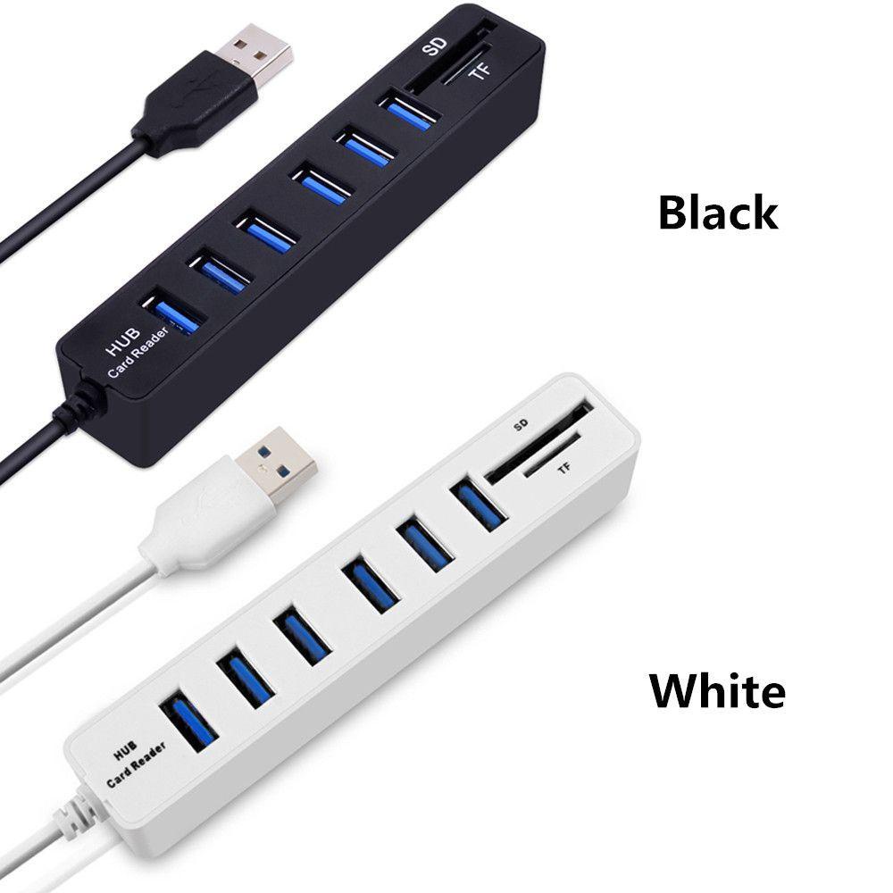 Bộ chia usb từ 1 cổng usb ra 4 cổng usb / ra 6 cổng usb kèm khe đọc thẻ nhớ chất lượng cao
