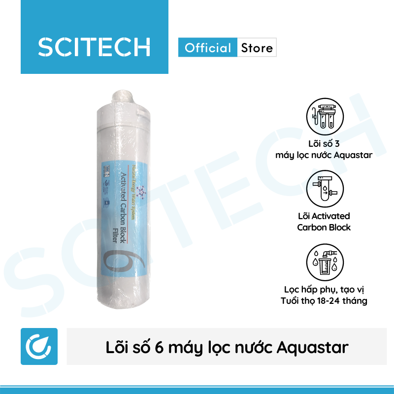 [HCM]Lõi Activated Carbon Block - Lõi số 6 máy lọc nước Nano Aquastar
