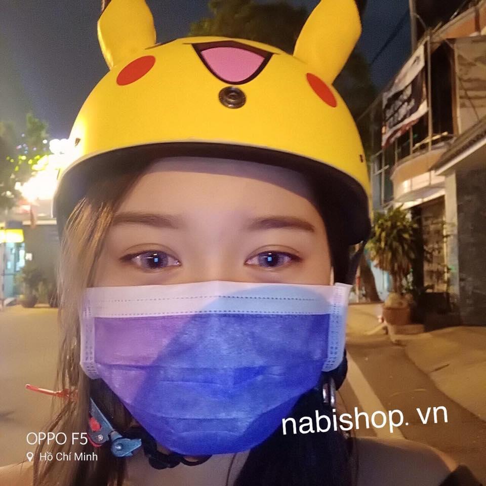 [HCM]Mũ Bảo Hiểm 1/2 Pikachu - So Cute Có Tai