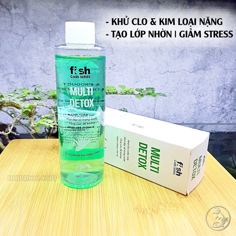 Multi detox - khử clo - khử độc - chống sốc - tạo lớp nhờn giảm stress dành cho cá cảnh